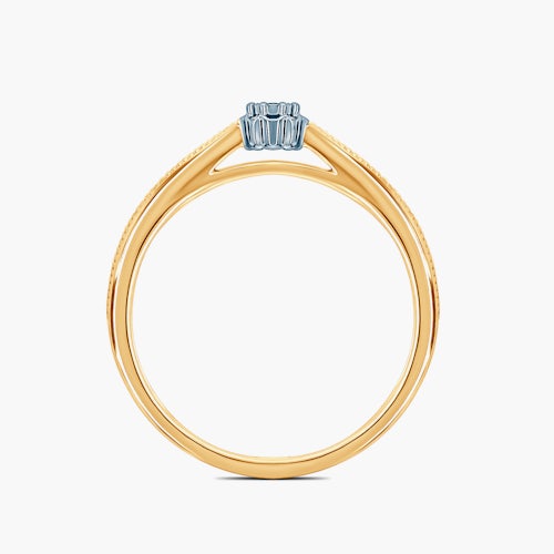 Pierścionek zaręczynowy SAVICKI: dwukolorowe złoto, diament